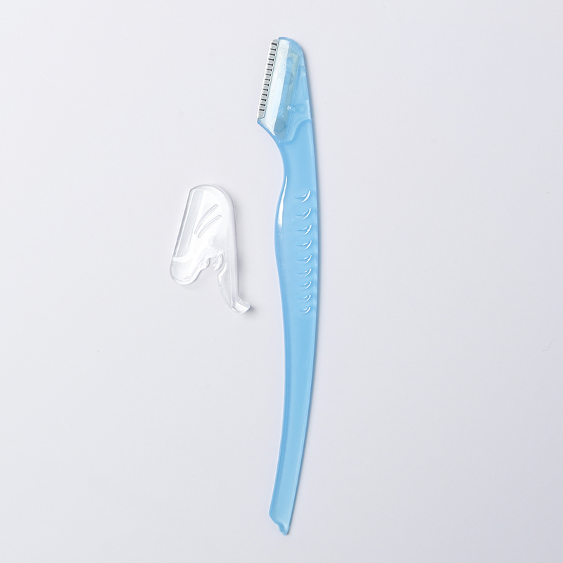 Premium Clear Eyebrow Trimmer with Sharp Stainless Steel Blade