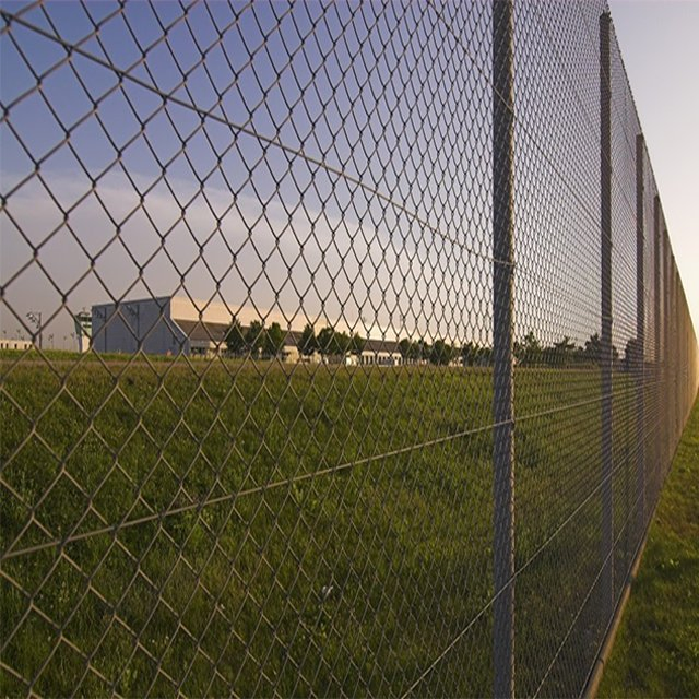 Customized Durable PVC Coated Metal Chianlink Fencing Galvanized Steel Chain Link Fence for Garden Fence