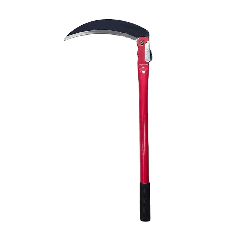 High Quality Sharp Blade Folding Sickle Long Straight Handle Weeding Grass Sickle Agricultural Sickle