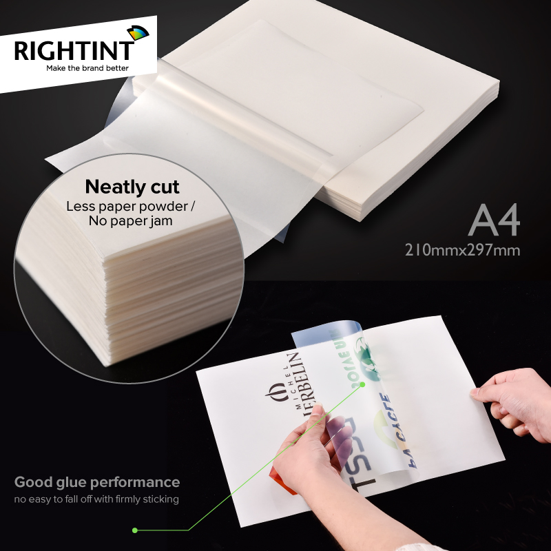 Transparent Pet Rightint Carton A4, OEM Destructible Label Clear Labels