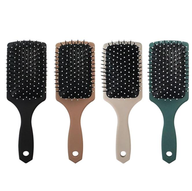 Custom Logo Paddle Detangling Straight Brush Air Cushion Massage Hair Comb