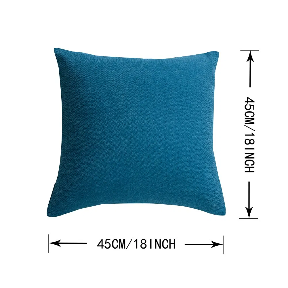 Throw Pillow Covers 18 X 18 Decorative Cushion Case Square Pillows Cover Chenille Pillow Cases for Sofa Couch Bed