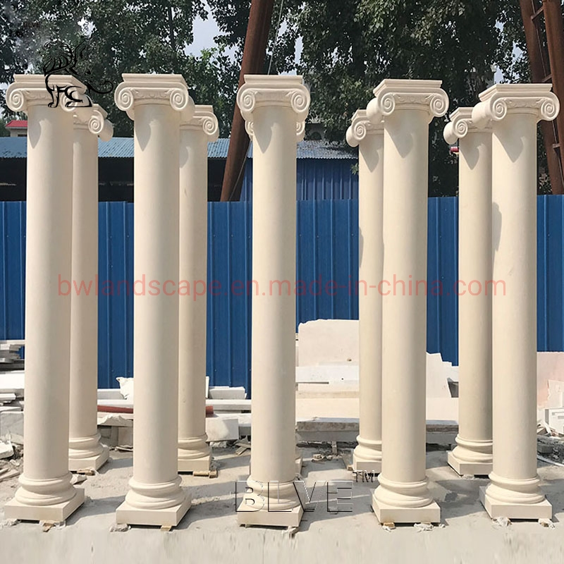 Natural Stone Nero Margiua Black Marquina Marble Roman Pillar Column