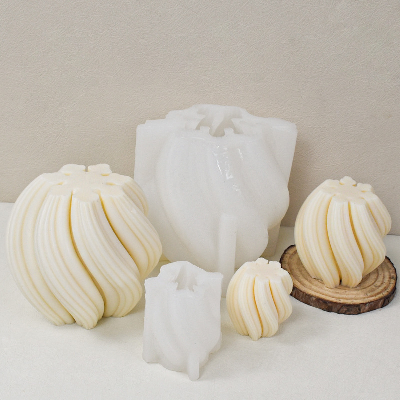 3D DIY Silicone Molds Flower Plant Candle Molds for Candle Making