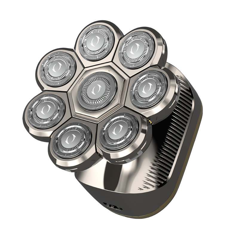 Professional Men's 8d Multi-Function Electric Shaver Wet and Dry Bald Beard Facial Hair Trimmer