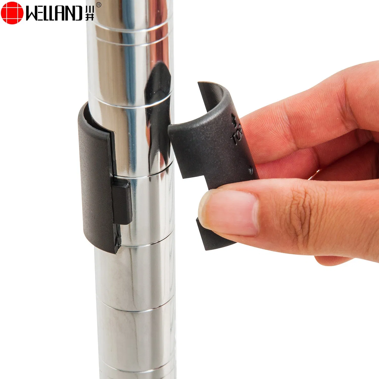 Removable 4 Tiers Medium Shelf Household Appliances Chrome Metal Wire Display Rack for Store