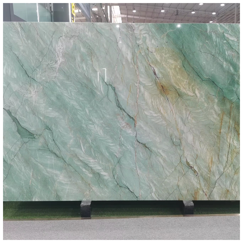 Brazilian Emerald Royal Green Alexandrita Quartzite for Countertops and Bookmatched Wall