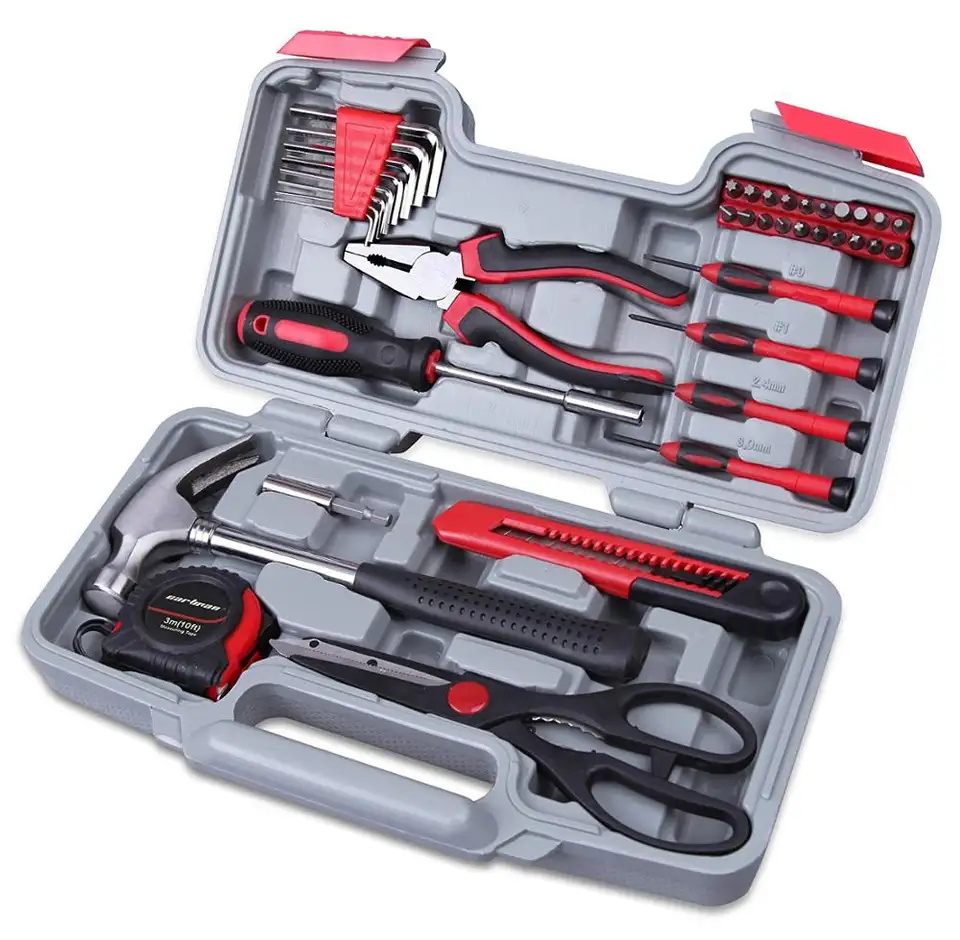 Plastic Toolbox Storage Case Packing Home Use General Household Hand Tool Kit Hand Tool Set
