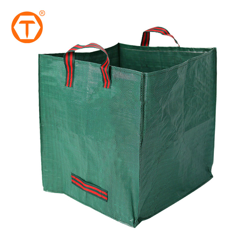 Self-Standing Big Gardening Recycling Containers Outdoor Garbage Can Waste Woven Bag for Clean up Debris Leaves