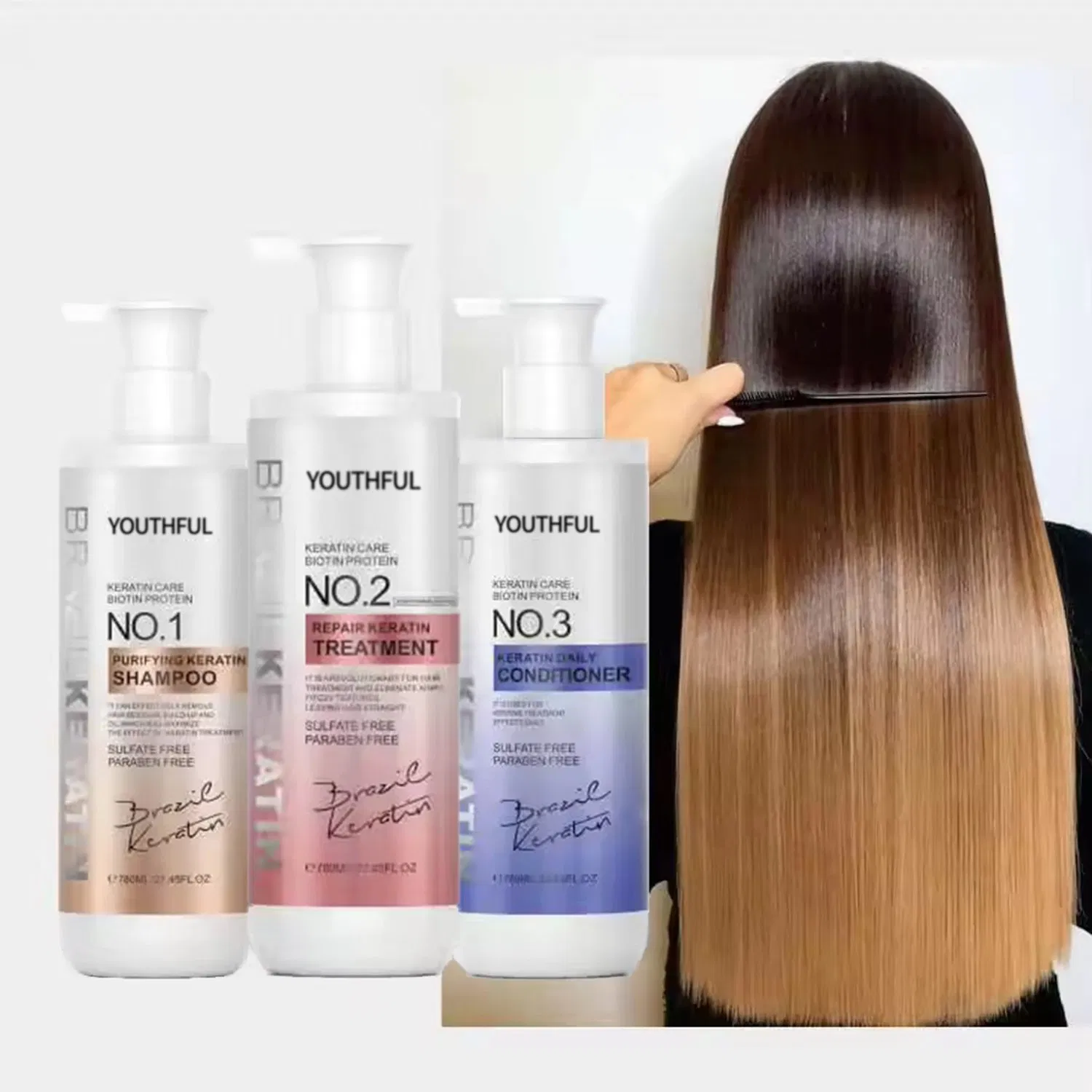 Professional Salon Private Label Keratin Hair Treatment Straightening Cream