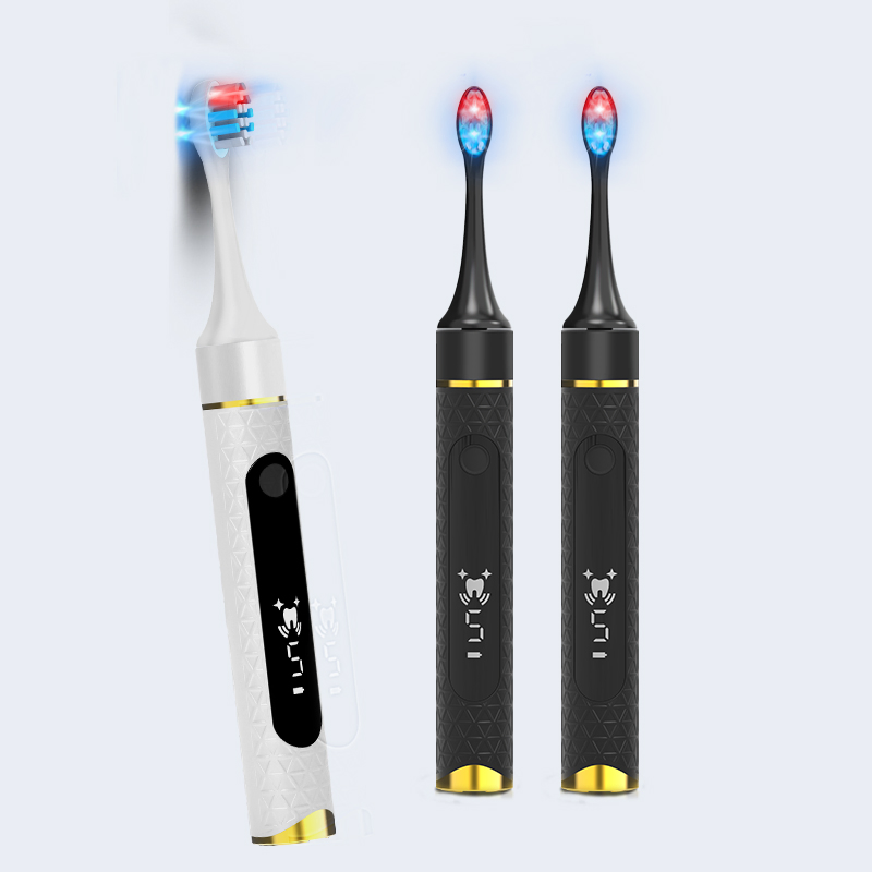 Jssan Red / Blue Light Beauty Teeth Sonic Electric Toothbrush with LED Display Screen
