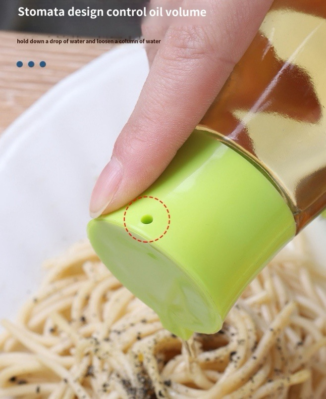Kitchen Household Leak-Proof Glass Seasoning Oil Bottle Pot Storage Soy Sauce Dispenser for Restaurants