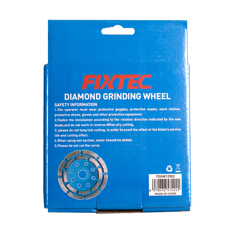 Fixtec Power Tools Segment Type 125mm Diamond Grinding Wheel
