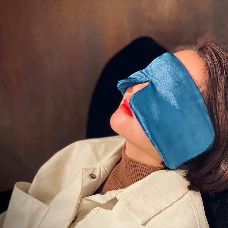 Customs Luxury Skin Care 100%Mulberry Silk 19mm 22mm 30mm Sleep Eyemask for Tavelling and Sleeping