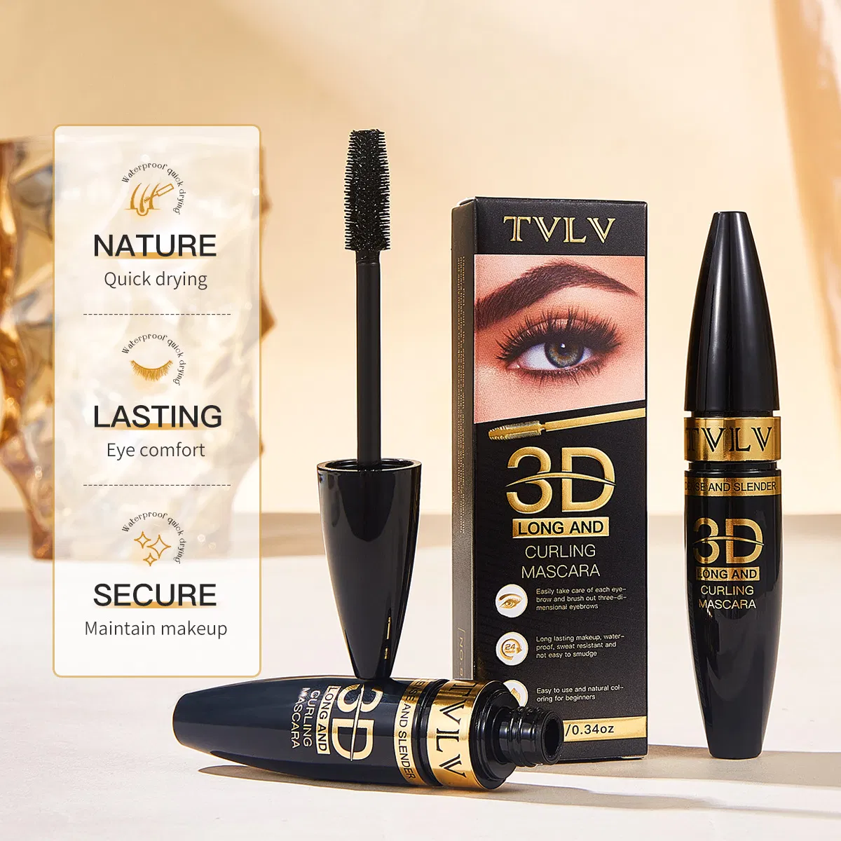 3D Volumizing Mascara for Dramatic Lash Length and Curl