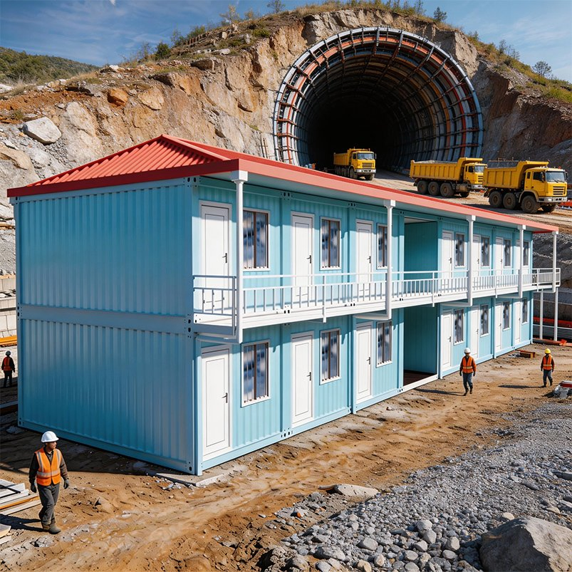After War Rebuild Fast Built Low Cost Modular Apartment for Construction Site Workers Prefabricated House