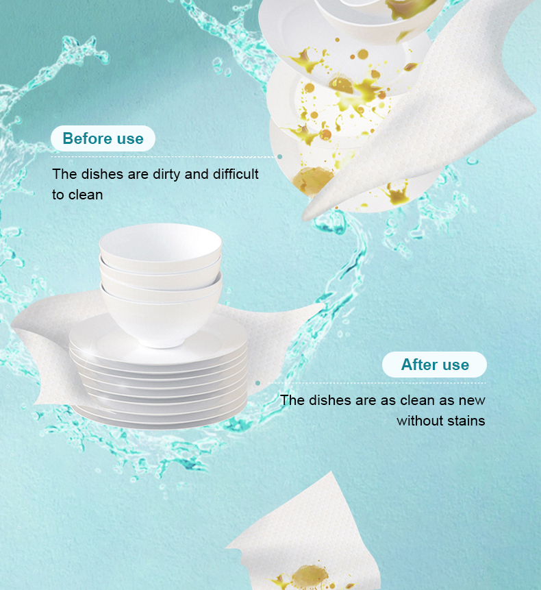 Kitchen Paper Towel Oil-Free Absorbent Scouring Household cleaning cloth