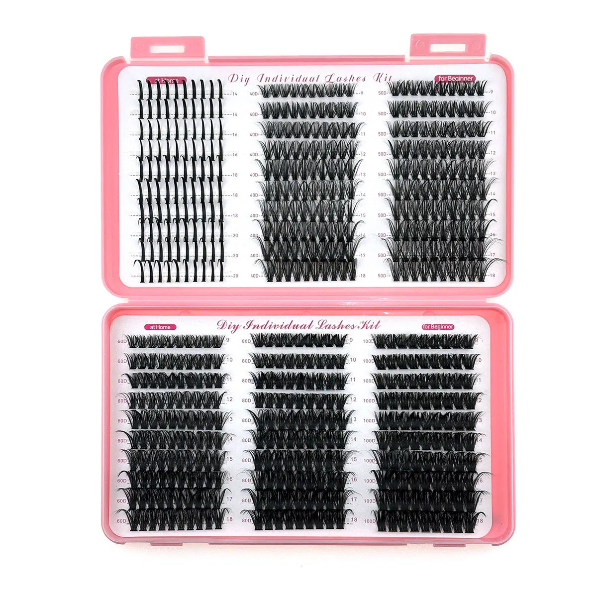 Effortless Beauty DIY Eyelash Collection Set with 30d-100d Variations