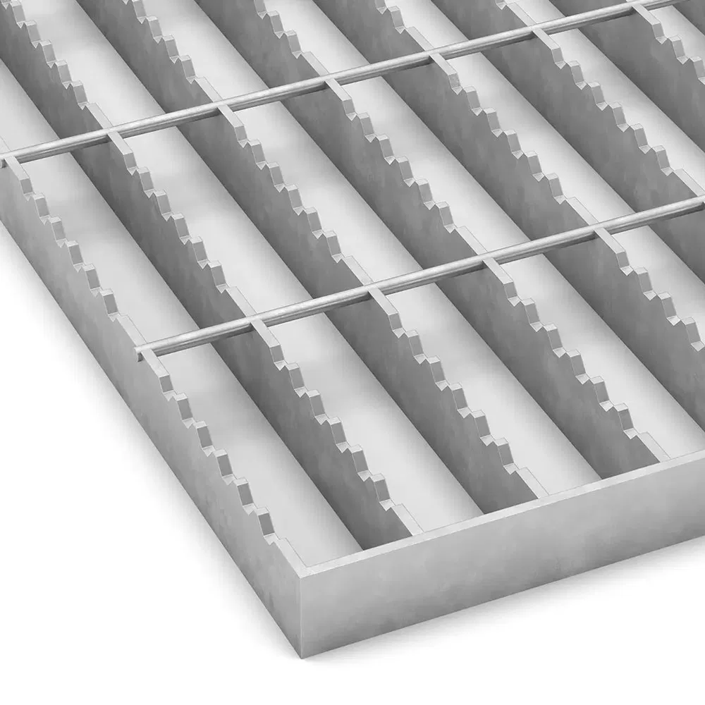 Universal Serrated Galvanized Grilles Steel Grating with High Friction Surface