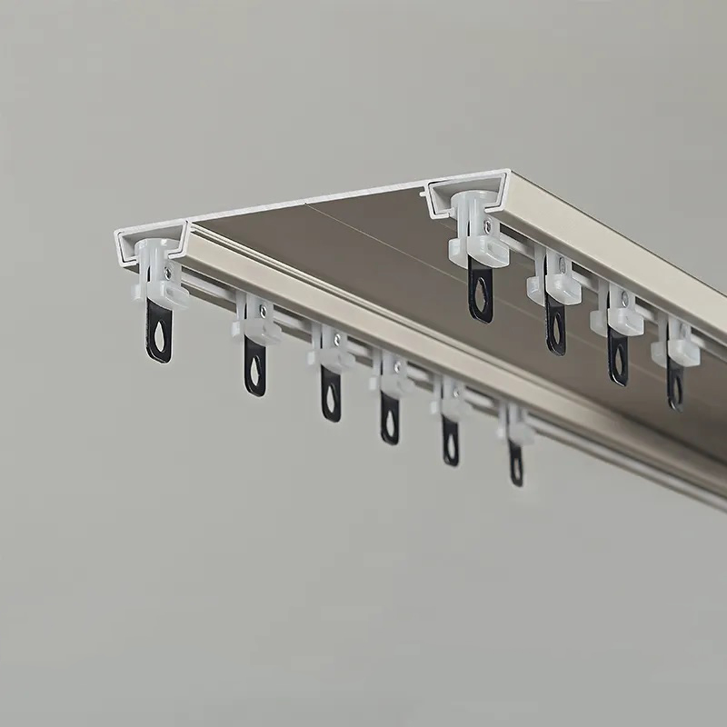 Vikson Curtain Tracks Aluminium Alloy Double Thickened Bracket Double Curain Track