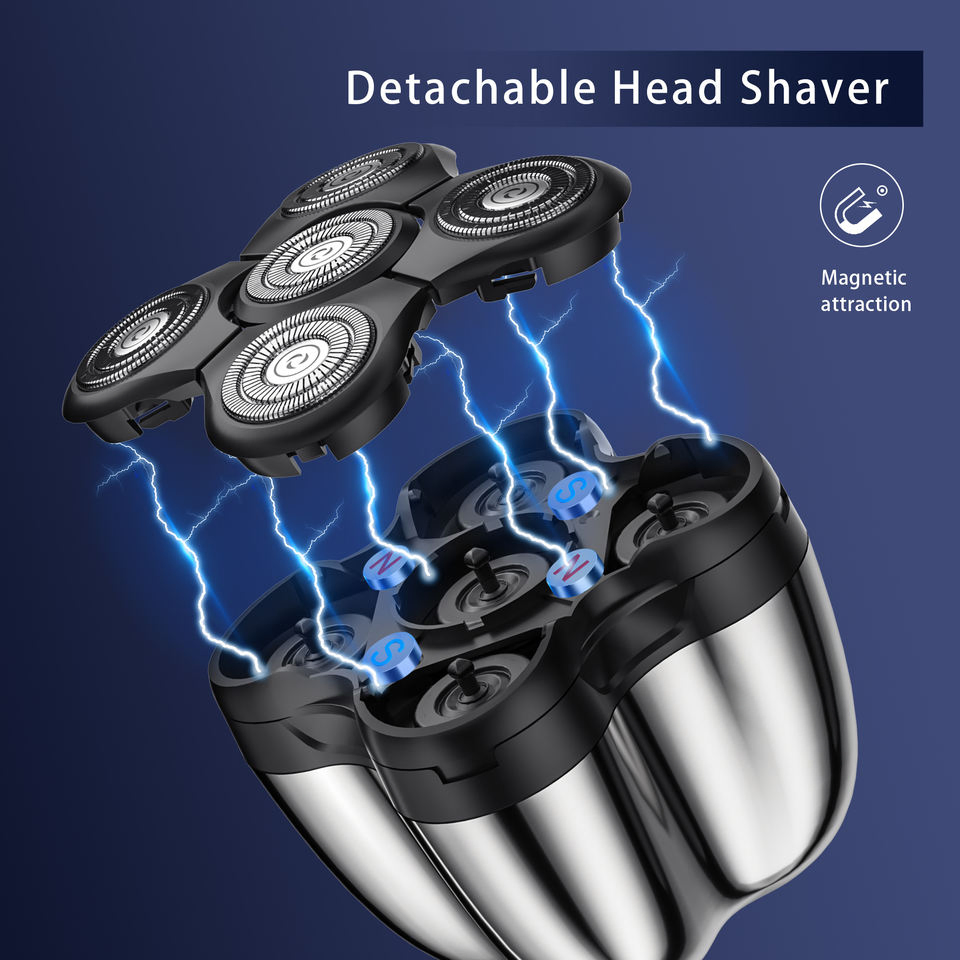 OEM Smart Digital Display 5D Mini Electric Shaver Men's Bald Face USB Rechargeable Hair Clipper