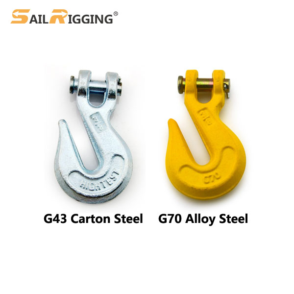 Lifting Hooks Galvanized G43 Grab Hook Forged Carbon Steel Chain Hook 3/8in