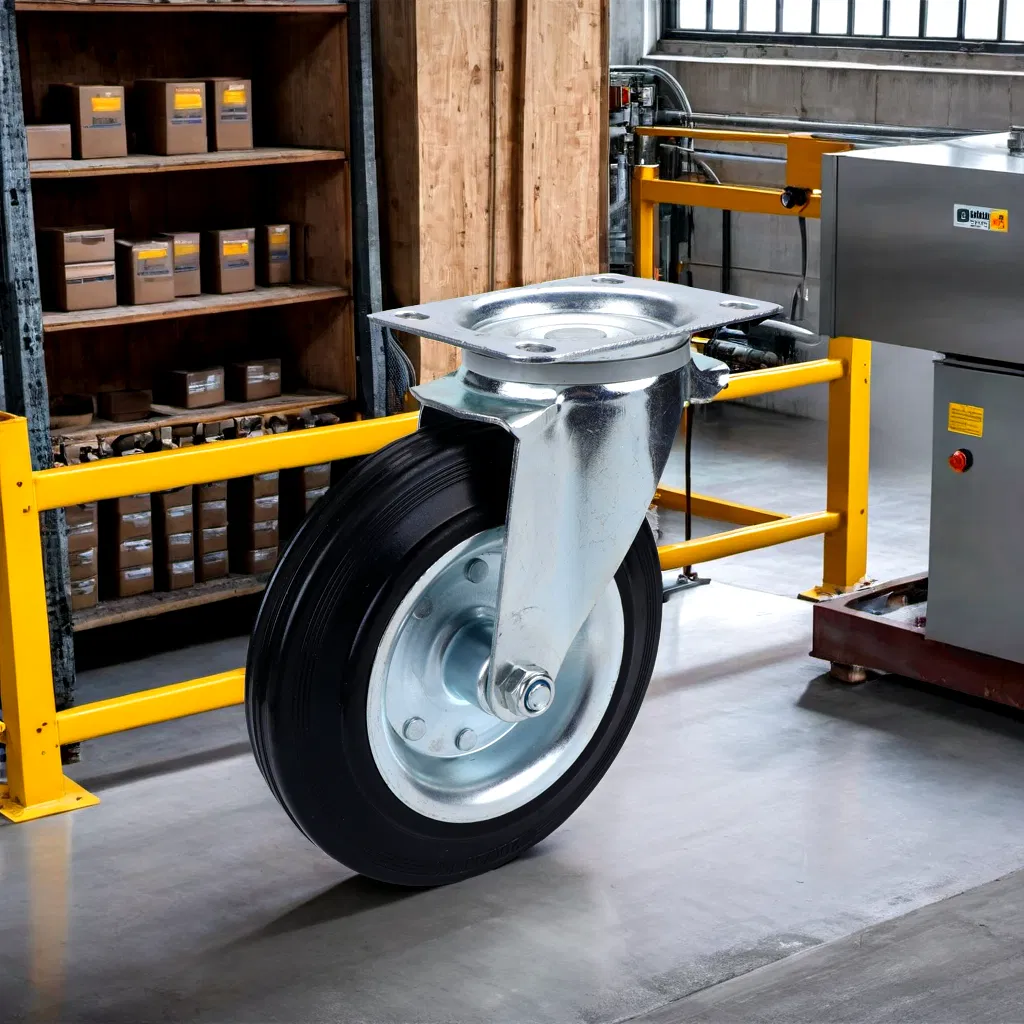 Universal Rubber Caster Wheels for Easy Dustbin Mobility