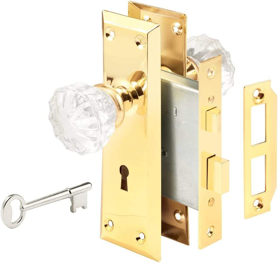 Heavy Duty Crystal Glass Knob Lever Handle Quick Release Security Function for Door Lock Zinc Alloy
