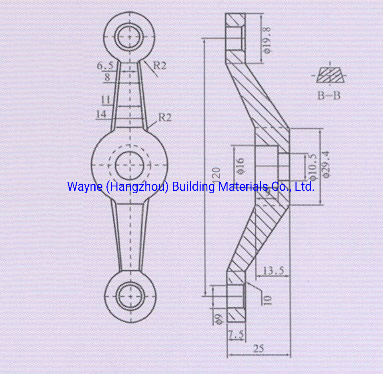 120mm Stainless Steel Glass Spider with 2 Arms 180° /Point-Fixed Curtain Wall Hardware with High Quality and Best Price