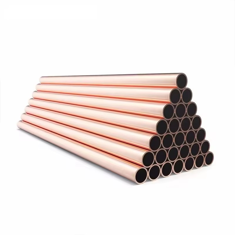 C10100/C10200/C10300 Manufacturers Red Pure Copper Pipe Professional 1/4'' 3/8'' 1/2'' 5/16'' AC Copper Tubes-Pure Copper Pipe for Air Conditioners