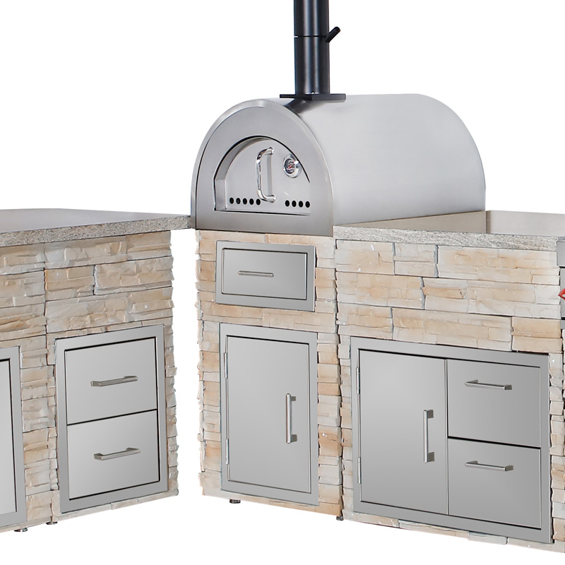 Premium Outdoor Cooking Station with Stainless Steel Grill Cabinet