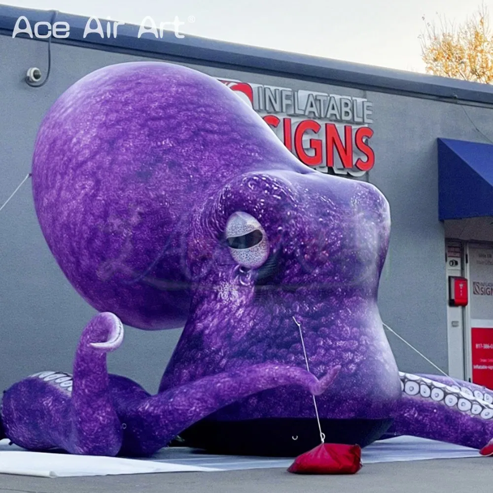 Inflatable Giant Octopus Head Tentacle with Air Blower for Halloween Party Decoration, Advertising