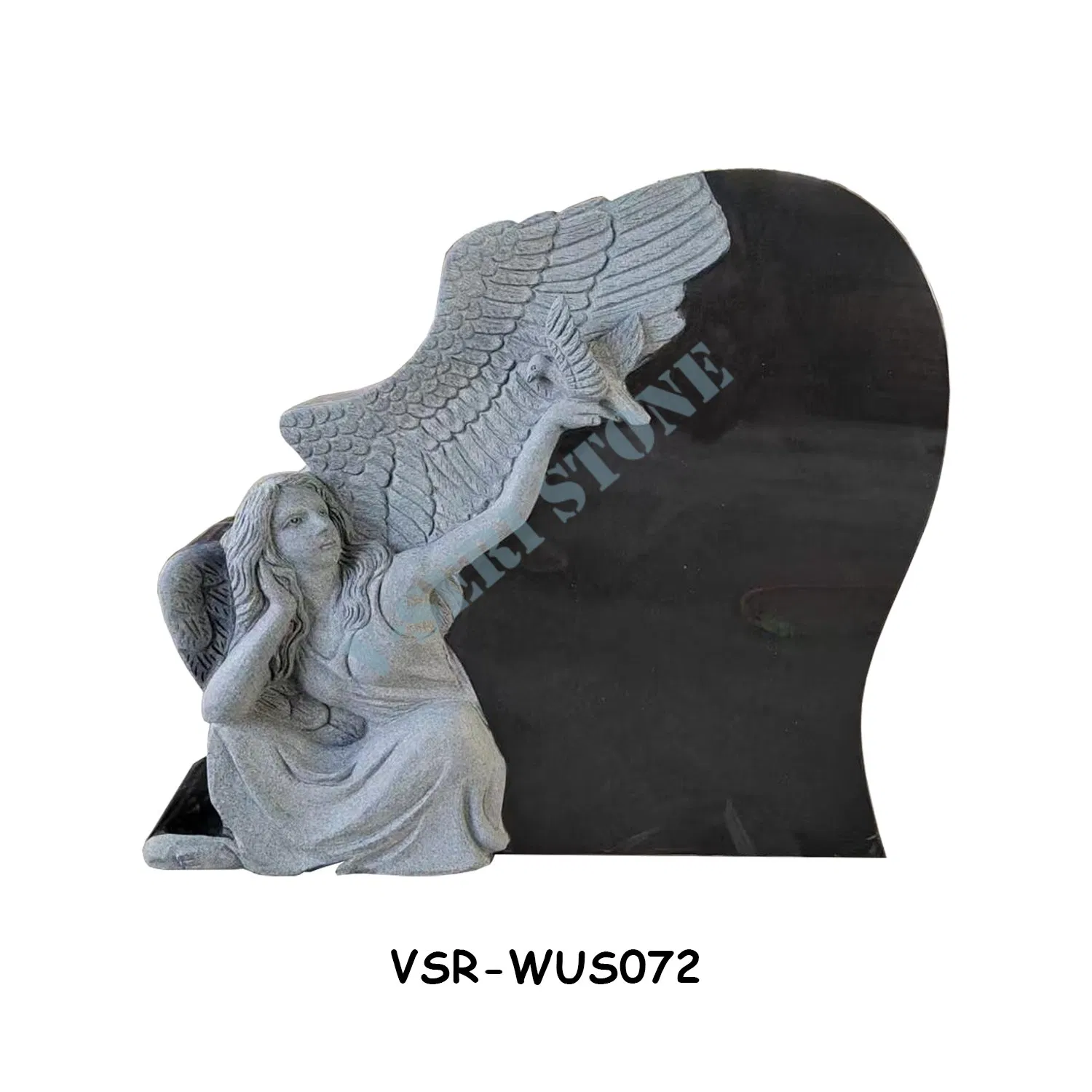 Personalized Customization Bahama Blue Granite Butterfly Headstones Monument for Graves