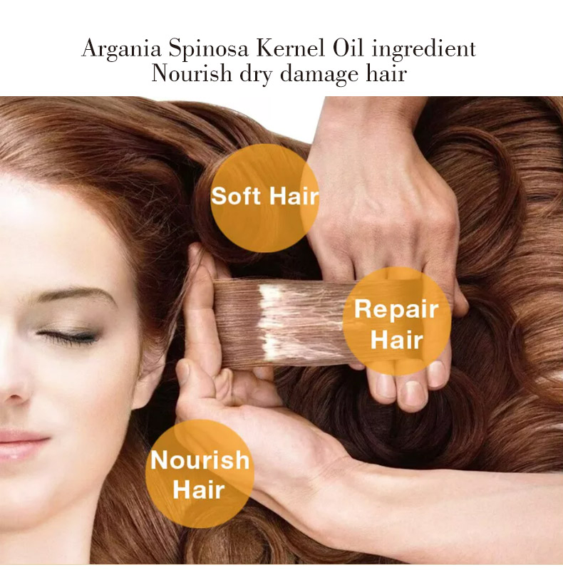 Beauty Cosmetics Argan Oil Hair Mask Private Label Nourish Intensive Smoothing Hair