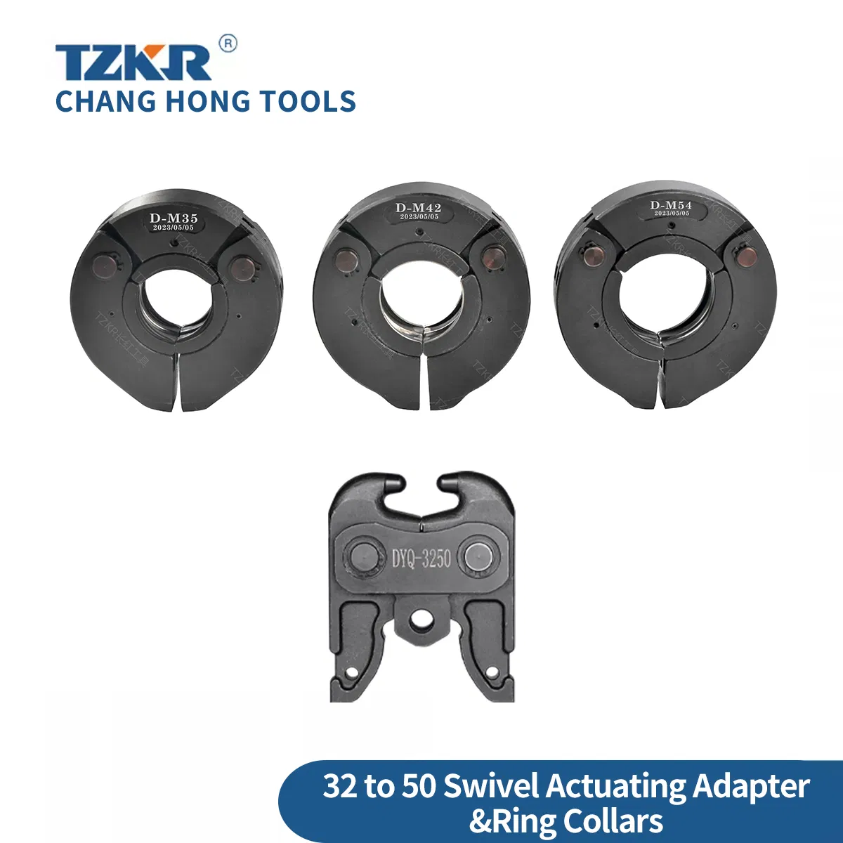 32 to 50 Angled Gimbal Swivel Actuating Adapter Ring Collars