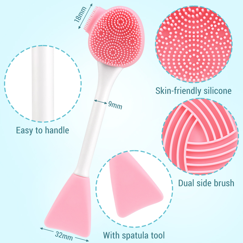 Multi-Function 4 in 1 Applicator Mask Comfortable Soft Silicone Face Scalp Scrubber Massage Deep Facial Cleaning Make up Brush
