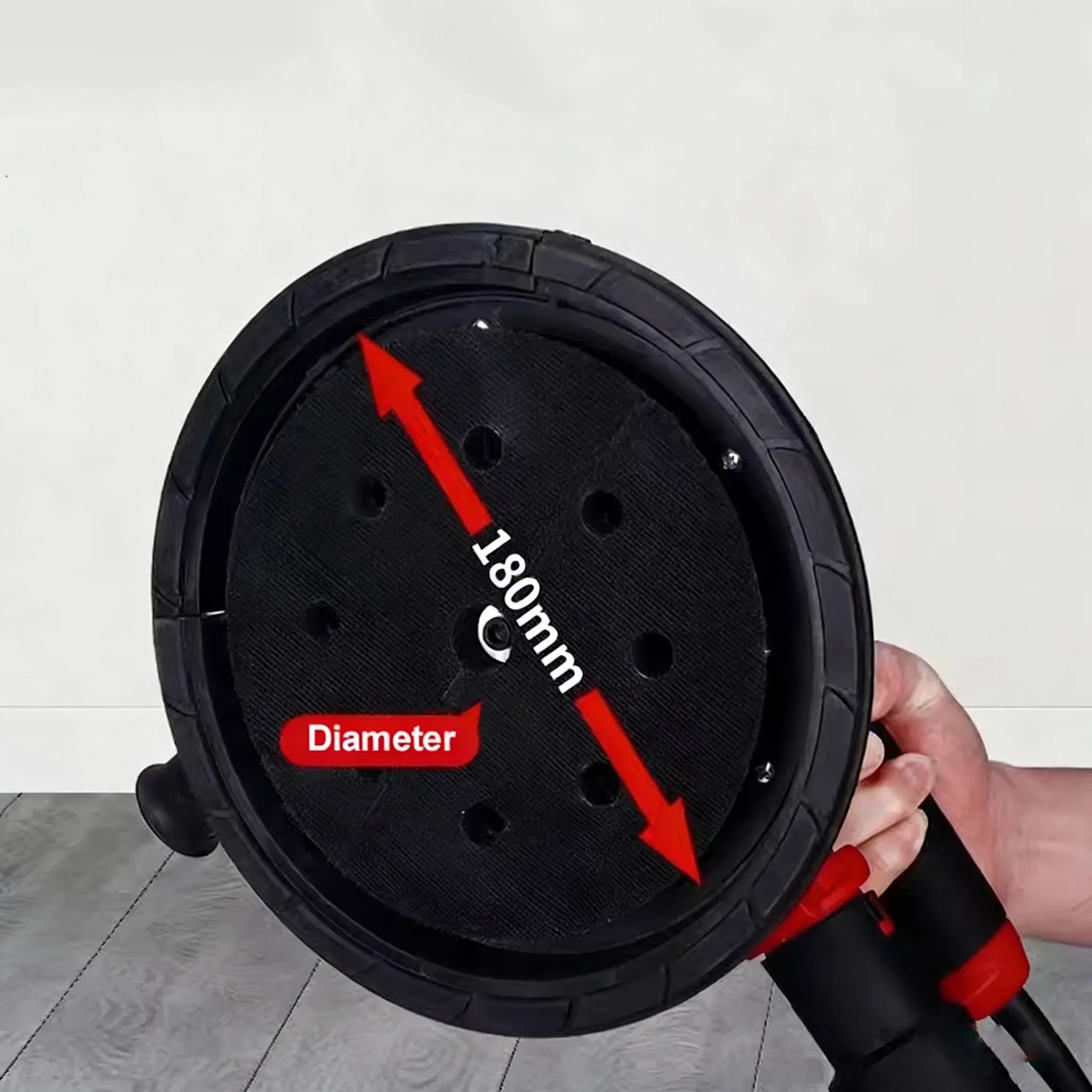 Glgw Variable Speed LED Light Dust-Free Wall Sander Portable Grinding Machine 180mm Electric Drywall Sander