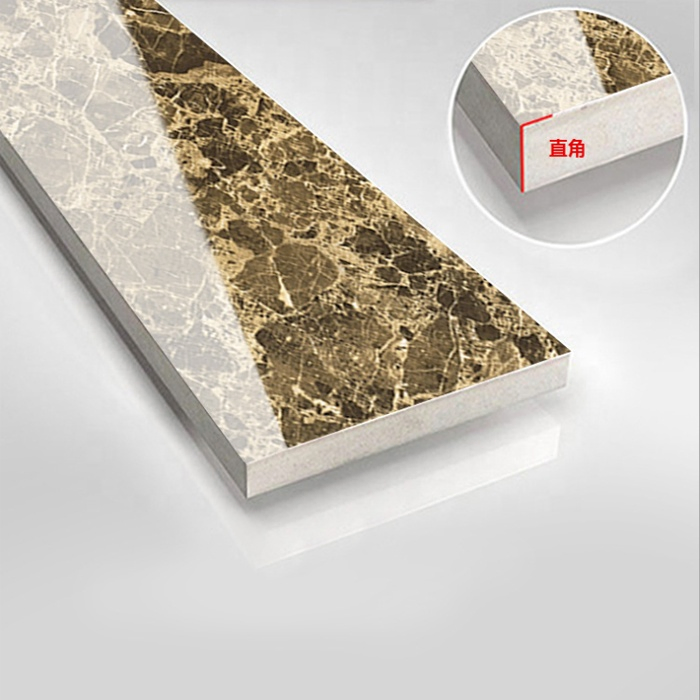 880*110mm Waterproof Ceramic Marble Floor Skirting Board Tile Trim for Home Decoration