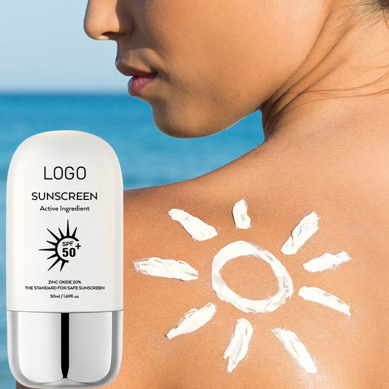 Kids Friendly Vegan Organic Zinc Oxide Sunscreen SPF 50+ Moisturizer Cream Sunscreen Makeup Cream