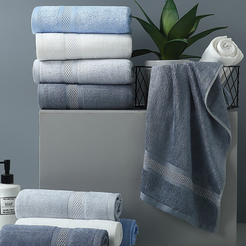 Luxury Comfortable White 100% Cotton Towel Set Hotel Home SPA Towels