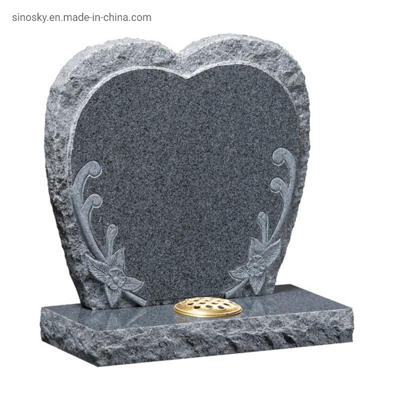 Dark Grey Granite Monuments with Carving