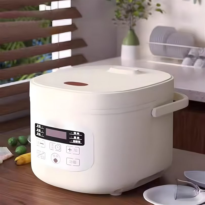 Smart Rice Cooker Mini 2.5L Stainless Steel Ceramic Non-Stick Includes Measuring Cup for Household and Hotel Use