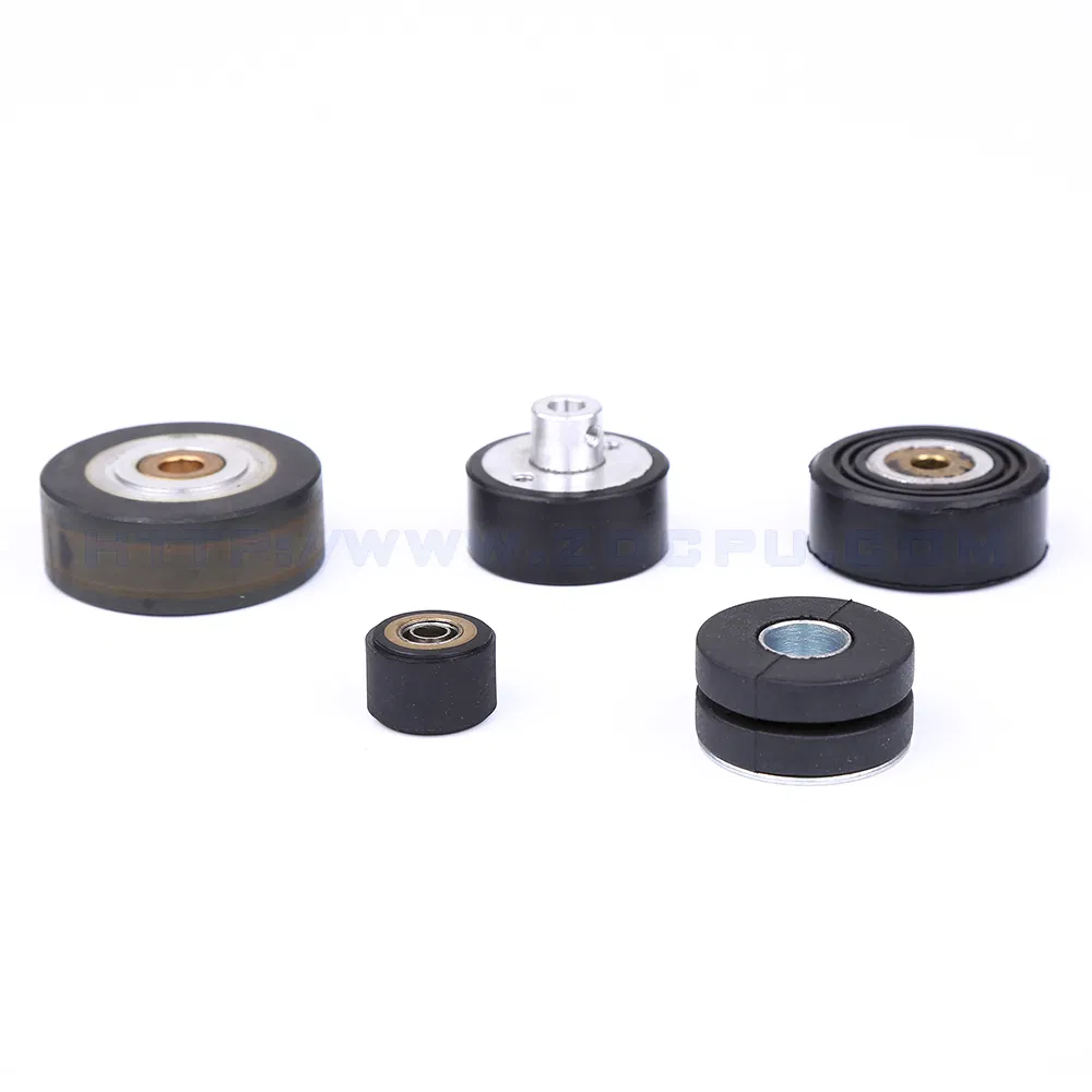 Non-Standard Customized Plastic Coated Bearing Wheel Drive Pulley with V-Groove