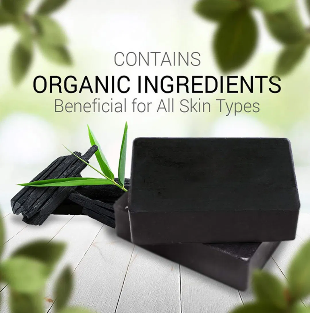 Organic Handmade African Black Soap for Dark Remover Skin Whitening Soap