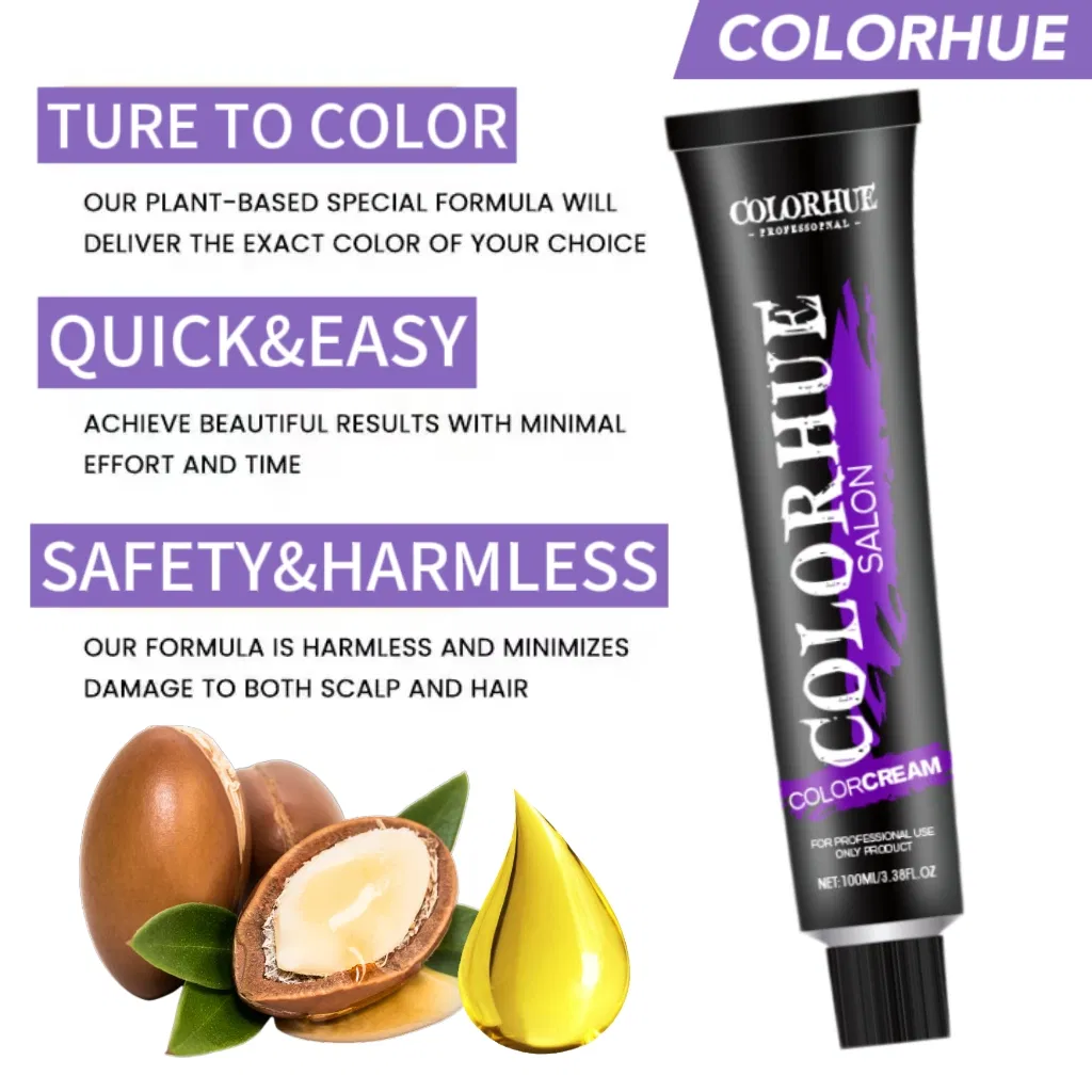 Private Label Ppd Free Natural Permanent Hair Color Cream Hair Color Cream Hair Dye for Professional Salon