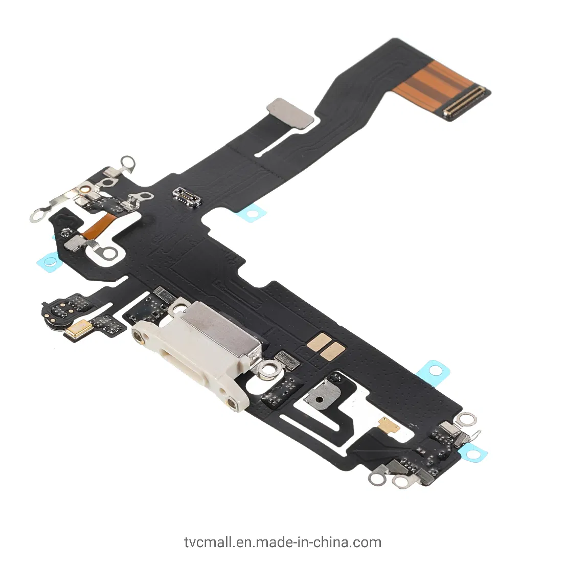 Dock Connector Charging Port Flex Cable (Without Logo) for iPhone 12 6.1 Inch (High Copy) - White