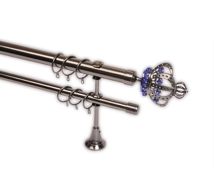 28+19mm Wholesale Luxury Factory Curtain Rods and Rails Accessories Adjustable Curtain Rod Set
