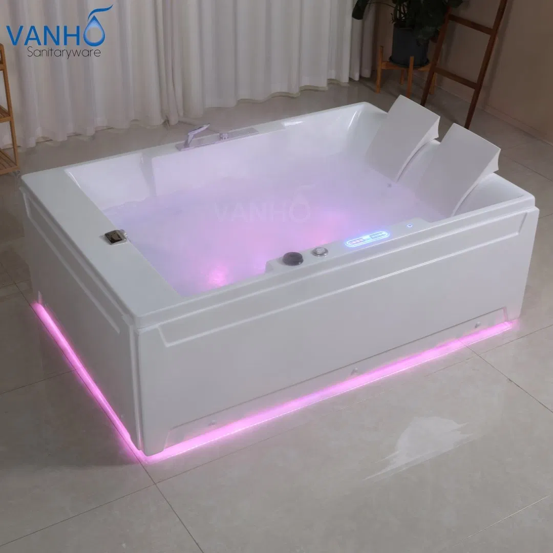 Угловая акриловая ванна с гидромассажем и ароматерапией