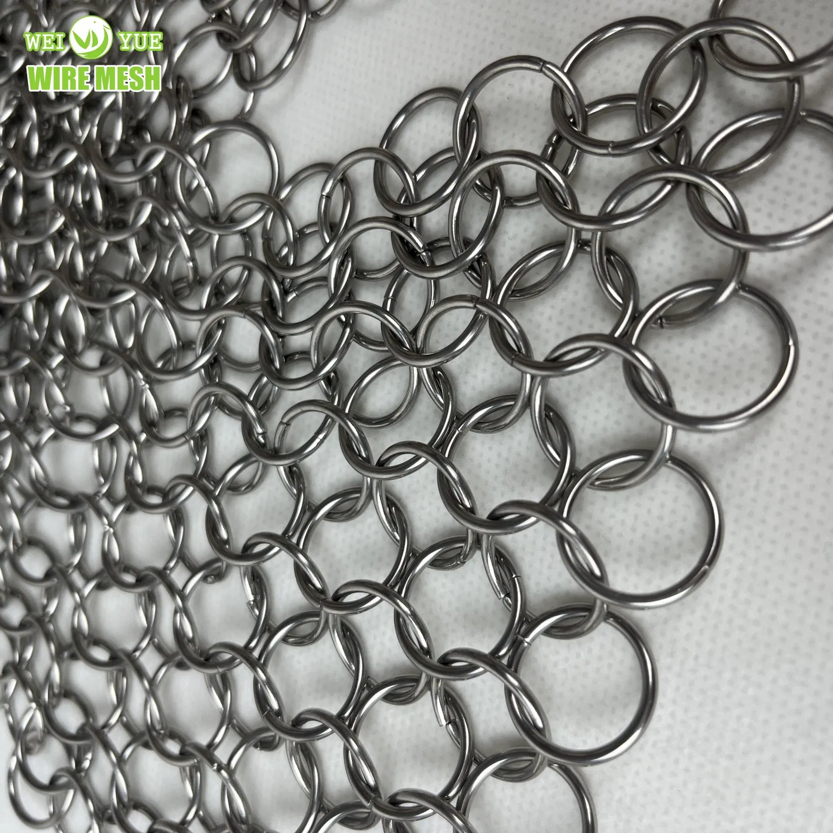 Gold Decorative Metal Coil Aluminium Alloy Wire Screen Mesh Ceiling Curtain Chain Link Strip Drapery for Interior Decoration