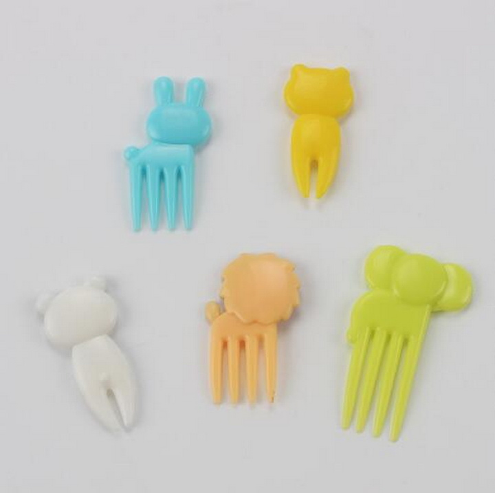 Cartoon Animal Food Grade Mini Fruit Fork for Children